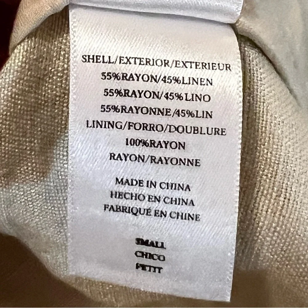 NWT RAILS Flynn Blazer In Taupe Linen Blend Boxy Oversized Relaxed Workwear S - Picture 11 of 16